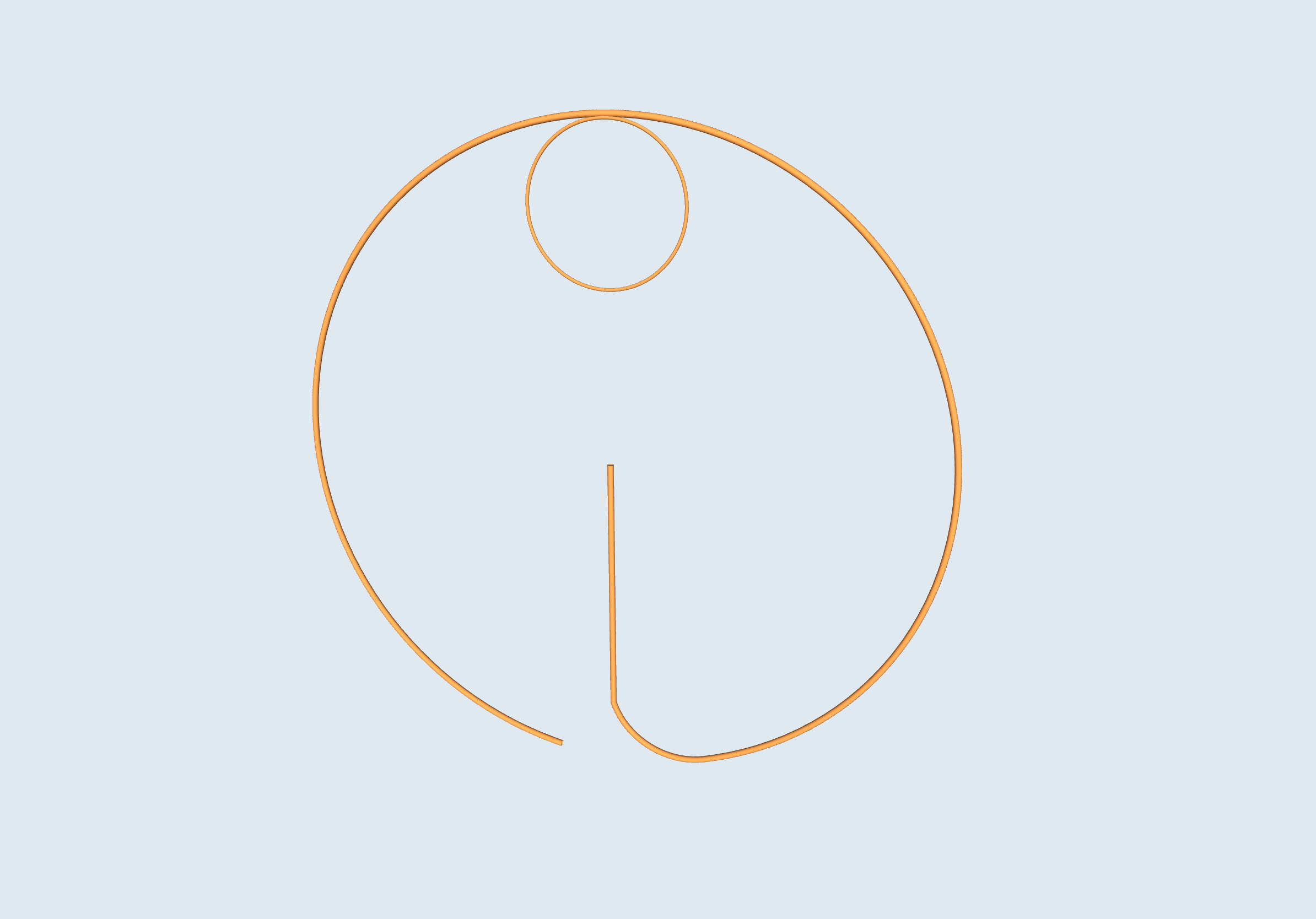 Arrangement of the main and active loops. The upright vertical component hosts the additional metal tubes that form a capacitor.